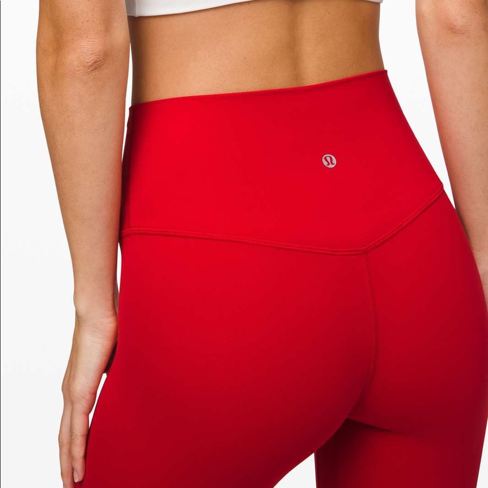 Red align leggings